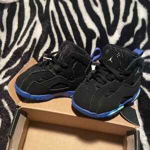 Jordan Kids Black and Blue Sneakers